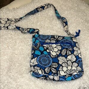 Vera Bradley Blue and White Floral Crossbody Bag